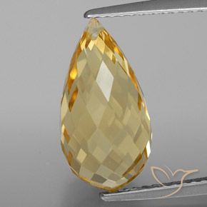 5.81ct Natürlicher Golden Citrin, Briolette, VVS