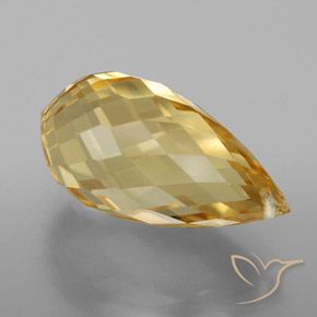 9,17 ctw natürlicher Golden Citrin, Briolette, VVS