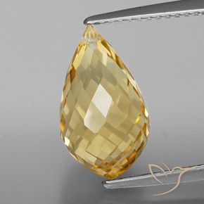 4.95ct Natürlicher Golden Citrin, Briolette, VVS-VS