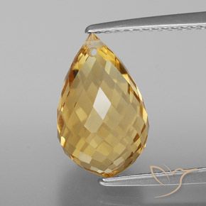 4.70ct Natürlicher Golden Citrin, Briolette, VVS-VS