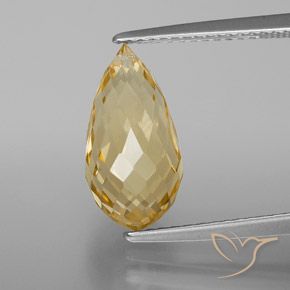 3.88ct Natürlicher gold-orange Citrin, Briolette, VVS-VS