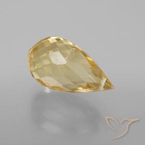 4,28 ctw natürlicher goldener Citrin, Briolette, VS