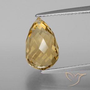 4.42ct Natürlicher Golden Citrin, Briolette, VVS-VS