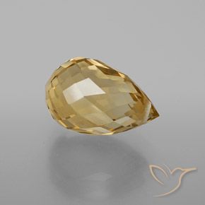 9,17 ctw natürlicher Golden Citrin, Briolette, VVS-VS