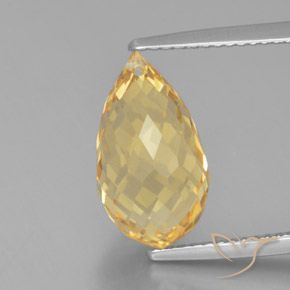 6.11ct Natürlicher Golden Citrin, Briolette, VVS-VS