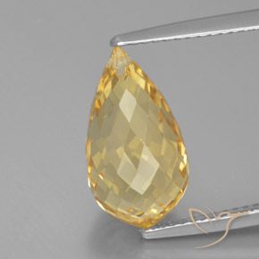 6,00 ctw natürlicher goldener Citrin, Briolette, VVS-VS