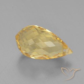 6,00 ctw natürlicher goldener Citrin, Briolette, VVS-VS