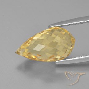 6,00 ctw natürlicher goldener Citrin, Briolette, VVS-VS