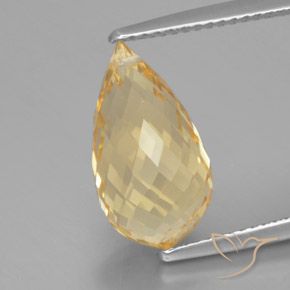 5.84ct Natürlicher Mittleres Gold Citrin, Briolette, VVS-VS