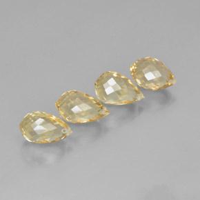 11,52 ct natürliche goldener Citrin-Edelsteine, Briolette, VVS