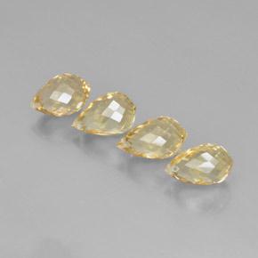 11,52 ct natürliche goldener Citrin-Edelsteine, Briolette, VVS