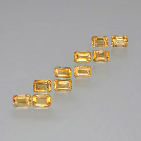 6,74 ct natürliche goldener Citrin-Edelsteine, Smaragdschliff, VS