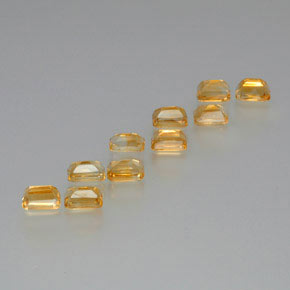 6,74 ct natürliche goldener Citrin-Edelsteine, Smaragdschliff, VS