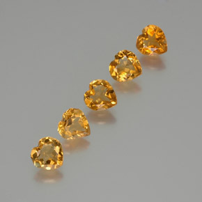 4,03 ct natürliche goldener Citrin-Edelsteine, Herzform, VS