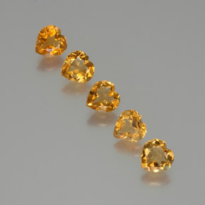 4,03 ct natürliche goldener Citrin-Edelsteine, Herzform, VS