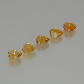 4,03 ct natürliche goldener Citrin-Edelsteine, Herzform, VS
