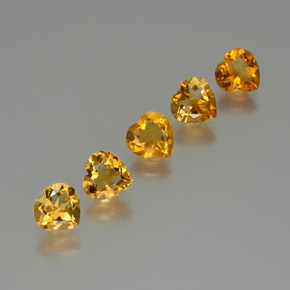 4,66 ct natürliche goldener Citrin-Edelsteine, Herzform, VVS-VS
