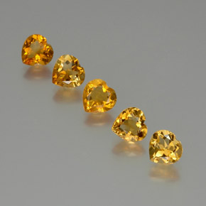 4,66 ct natürliche goldener Citrin-Edelsteine, Herzform, VVS-VS