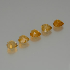 4,66 ct natürliche goldener Citrin-Edelsteine, Herzform, VVS-VS