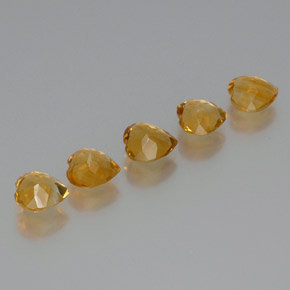 4.74 ct natürliche Mittel-Helles Orange-Gold Citrin-Edelsteine, Herzform, VVS-VS