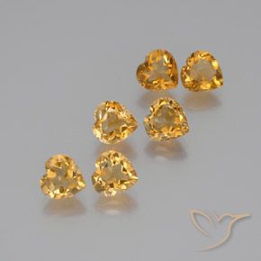 6.32ctw Natürlicher Orange-Gold Citrin, Herz, VVS-VS