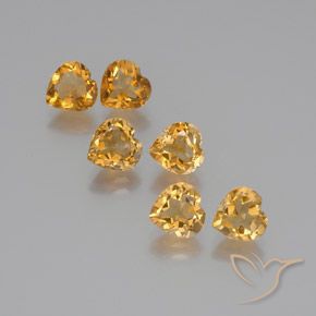 6.32 ct natürliche Orange-Gold Citrin-Edelsteine, Herz, VVS-VS