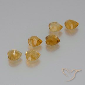 6.32 ct natürliche Orange-Gold Citrin-Edelsteine, Herz, VVS-VS