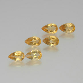 4,46 ct natürliche goldener Citrin-Edelsteine, Birnenform, VS