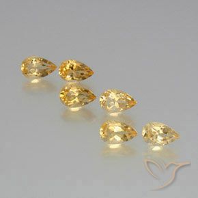 5.31 ct natürliche Golden Citrin-Edelsteine, Birnenform, VS
