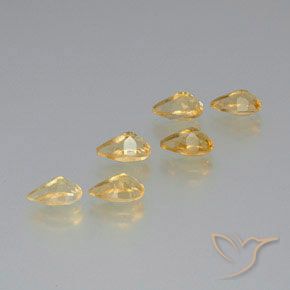5.31 ct natürliche Golden Citrin-Edelsteine, Birnenform, VS