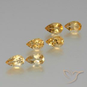 5.03ctw Natürlicher Golden Citrin, Birnenform, VS