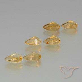 5.03 ct natürliche Golden Citrin-Edelsteine, Birnenform, VS