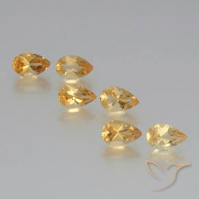 5.14 ct natürliche Golden Citrin-Edelsteine, Birnenform, VS