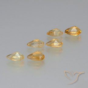 5.14 ct natürliche Golden Citrin-Edelsteine, Birnenform, VS