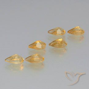 4.37 ct natürliche hellgolden Citrin-Edelsteine, Birnenform, VS