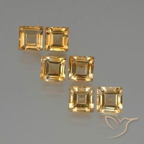 7.47 ct natürliche Mittelorange Citrin-Edelsteine, Quadrat, VS