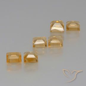 6.10 ct natürliche Hellorange-Gold Citrin-Edelsteine, Quadrat, VS