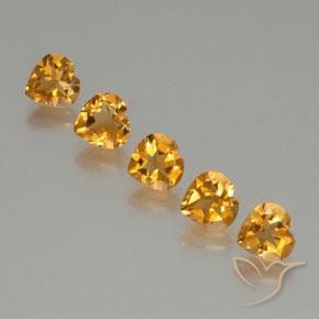 4.87 ct natürliche Tiefes Orange-Gold Citrin-Edelsteine, Herz, VS