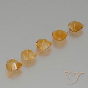 4.87 ct natürliche Tiefes Orange-Gold Citrin-Edelsteine, Herz, VS