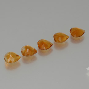 4,93 ct natürliche orangefarbener Citrin-Edelsteine, Herzform, VS