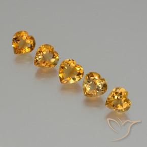 5.22 ct natürliche Tiefes Orange-Gold Citrin-Edelsteine, Herz, VS