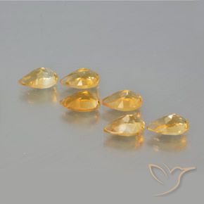 4.92 ct natürliche Mittel-Helles Orange-Gold Citrin-Edelsteine, Birnenform, VS
