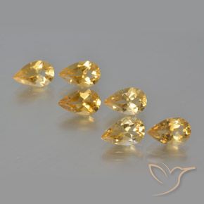4.82ctw Natürlicher Orange-Gold Citrin, Birnenform, VS