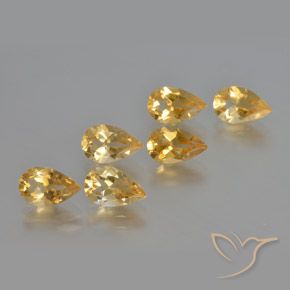4.82 ct natürliche Orange-Gold Citrin-Edelsteine, Birnenform, VS