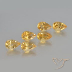 5.14 ct natürliche Orange-Gold Citrin-Edelsteine, Birnenform, VS