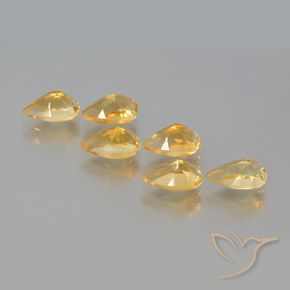 5.14 ct natürliche Orange-Gold Citrin-Edelsteine, Birnenform, VS