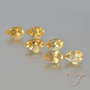 5.40ctw Natürlicher Mittleres Gold Citrin, Birnenform, VS