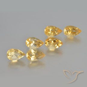 5.40 ct natürliche Mittleres Gold Citrin-Edelsteine, Birnenform, VS