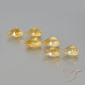 5.40 ct natürliche Mittleres Gold Citrin-Edelsteine, Birnenform, VS
