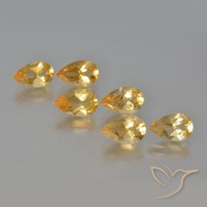 4.80ctw Natürlicher Golden Citrin, Birnenform, VS